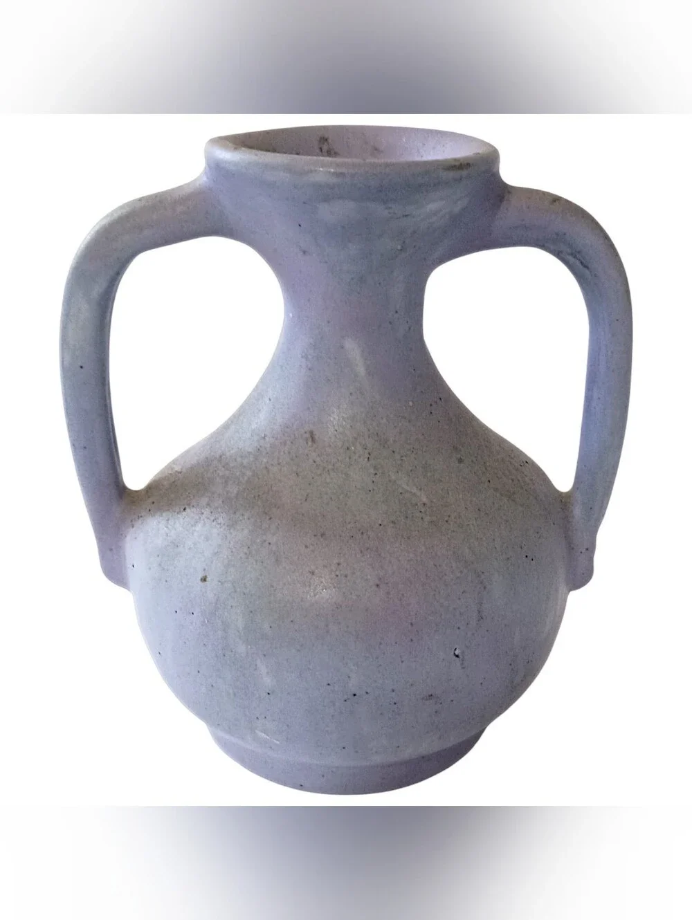 Vtg Studio Pottery Double Handle Vase Signed‎ Aurora Steig Wabi Sabi Arts Crafts